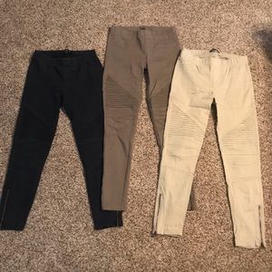 2 Pairs of Moto Jeggings